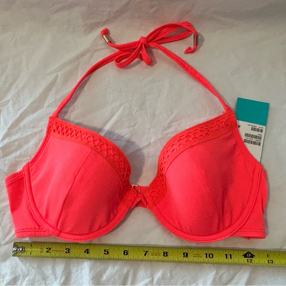New Swimwear padded wire 36C H&M pink bikini bathing suit summer beach pool sun - Picture 3 of 9